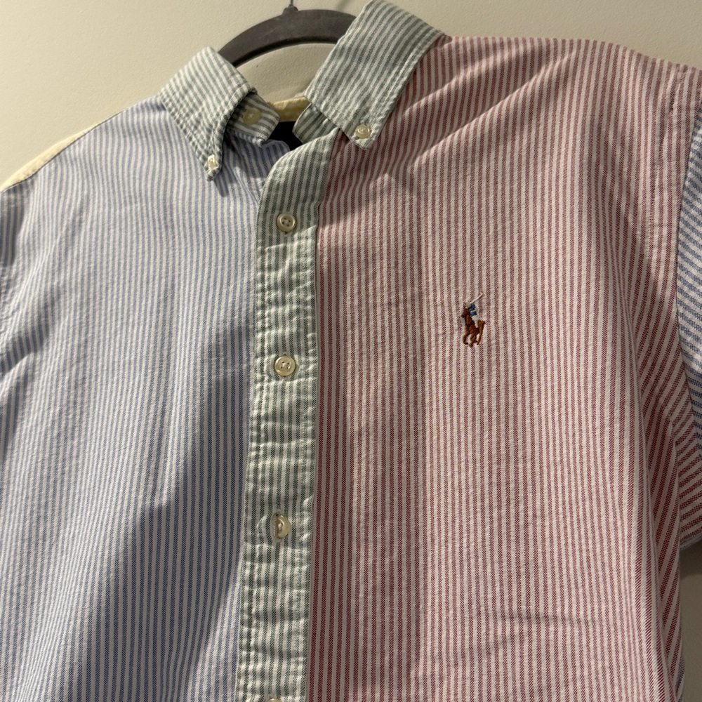 Ralph Lauren Yellow and Blue Striped Shirt - Picture 2 of 3